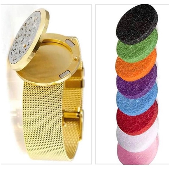 NRFB Essential Oil Diffuser Bracelet Vacuum Plated - Picture 2 of 8